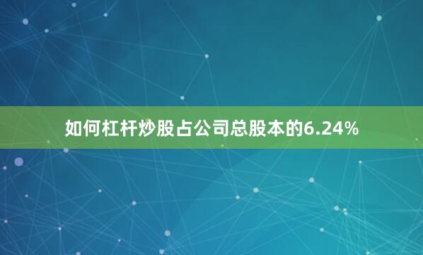 如何杠杆炒股占公司总股本的6.24%