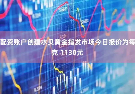 配资账户创建水贝黄金指发市场今日报价为每克 1130元