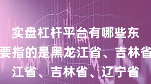 实盘杠杆平台有哪些东北三省主要指的是黑龙江省、吉林省、辽宁省