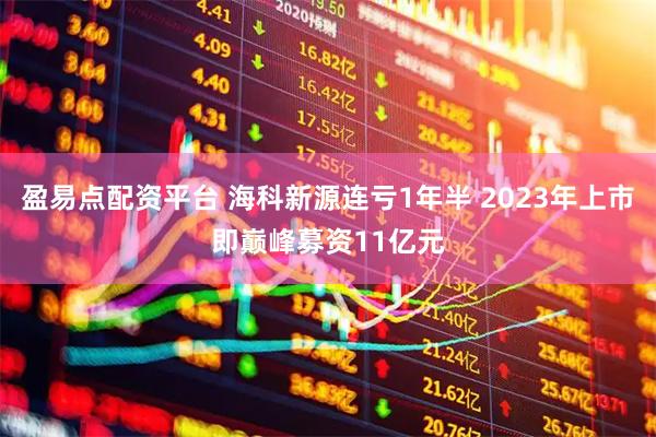 盈易点配资平台 海科新源连亏1年半 2023年上市即巅峰募资11亿元